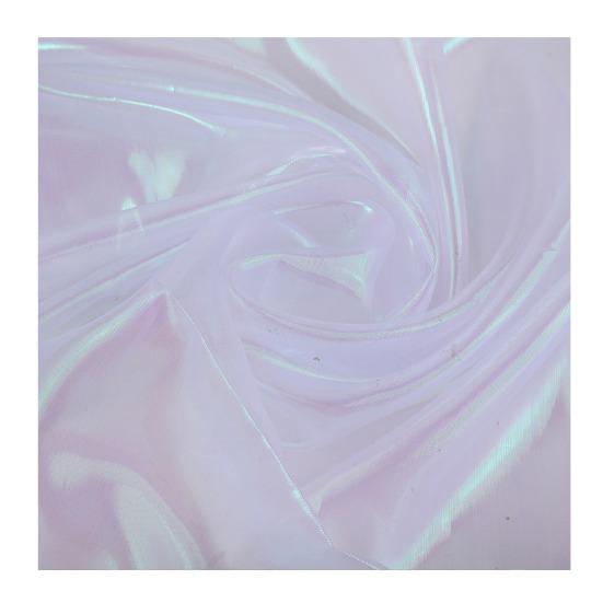 Organza Fabric for Wedding Decorations Party Wear 2 Yards Long 59-Inch Wide Rainbow Holographic 150CM белый