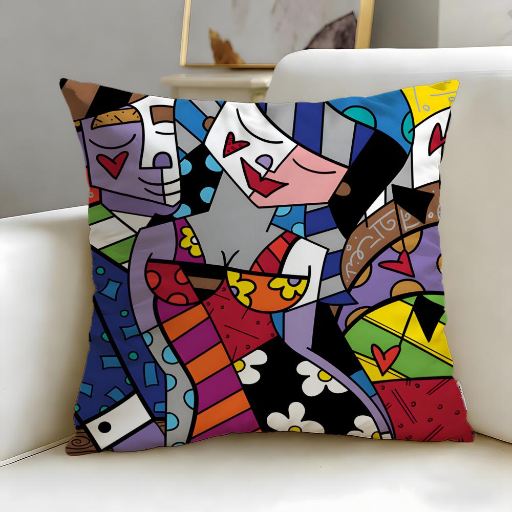 Classic Art Print Pillow Cover, Soft & Comfortable Washable, Multi-Use Cushion Cover For Sofa, Bedroom, Travel & Office