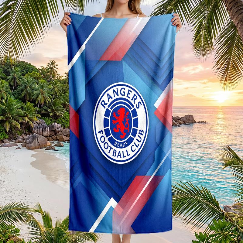 Asciugamano da Spiaggia Rangers FC Stampa Asciugatura Rapida Microfibra Assorbente Portatile da Viaggio Asciugamano da Nuoto