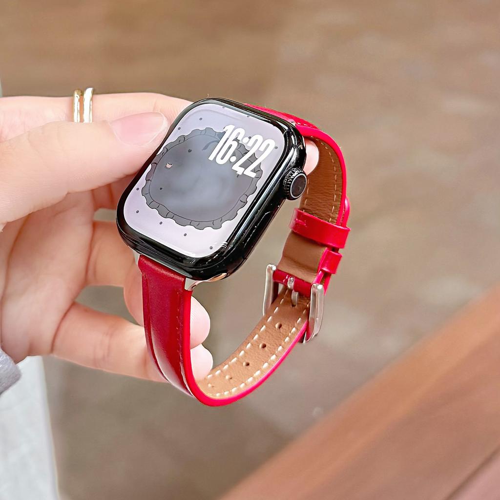 Hochwertiges geöltes Lederarmband für Apple Watch 49 46 45 44 42 41 40mm Mädchen Geschenk für IWatch Vollständige Serienmodelle S11 S10 S9 S8 S7