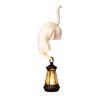 3D Printed Cat Decor Shelf Sitter with Lantern, Whimsical Figurine Hook for Handmade Style Wall Keys, Decorative Book Edge Statue, Creative