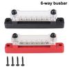 48V 150A DC Universal For Boat Truck RV Caravan Car Bus Bar Power Distribution Block 6 Ways Electro Junction Circuit Busbar Plug