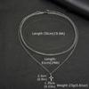 Hip-hop 2pcs Star Necklace for Men Boys,Trendy Stainless Steel Silver Color Four-point Star Stacked Chokers Gift