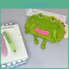 Divertido Estuche de Peluche de Rana de Gran Capacidad para Estudiantes y Almacenamiento de Escritorio