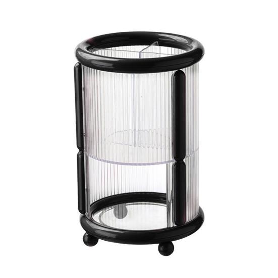 Makeup Brush Holder Desktop Lipstick Eyebrow Pencil Organizer 2-Tier Cosmetic Brush Cup for Dressing Table Organization
