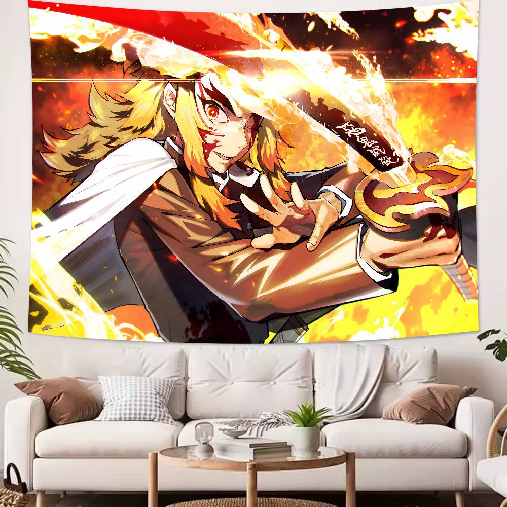 Tapeçaria Legal Quente Anime Demon Slayer Popular Decoração de Quarto Tapeçaria de Parede Sala de Arte Decoração de Casa Arte de Parede Decoração