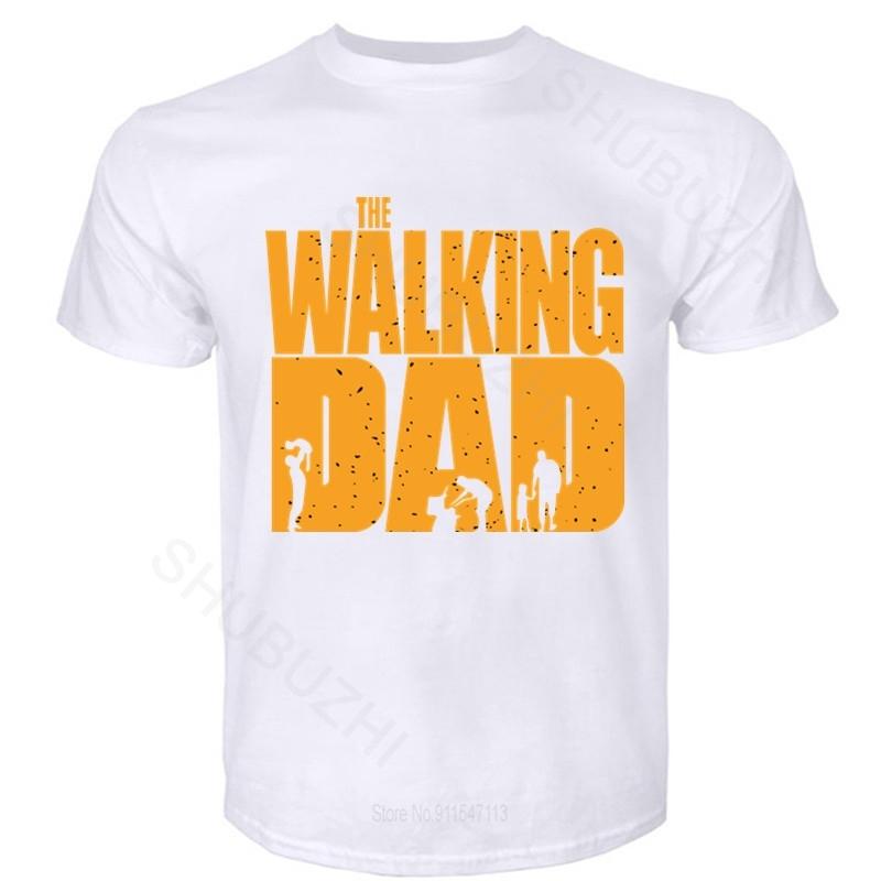Mens cotton tshirt The Walking Dad Funny Mens T Shirt Fathers Day Dead Gift Birthday Dark Gray ! male summer teeshirt
