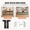 Free Standing Dog Gate 24x60 Inch Freestanding Pet Gate Foldable Brown