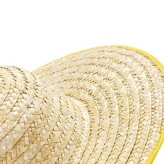 Cappello di Paglia Traspirante a Tesa Larga Comodo Anti-UV Protezione Solare Cappello Parasole per Pesca