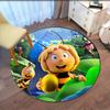 Maya the Bee Printed Round Rug Carpet Chair Rug Area Rug Entryway Doormats,for Office Chair Living Room Bedroom Kitchen Room.