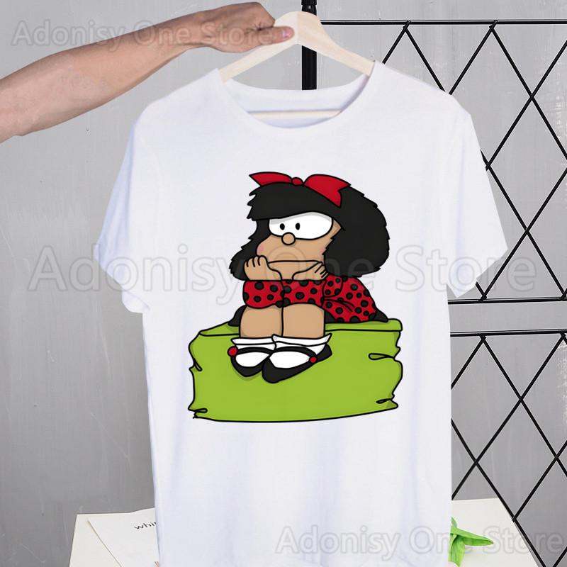 

Mafalda Comic Ulzzang Cartoon Kawaii T Shirt Unisex New Casual Short Sleeve Tshirt Homme Unisexga Unisex T-shirt Tees Shirt 4XL