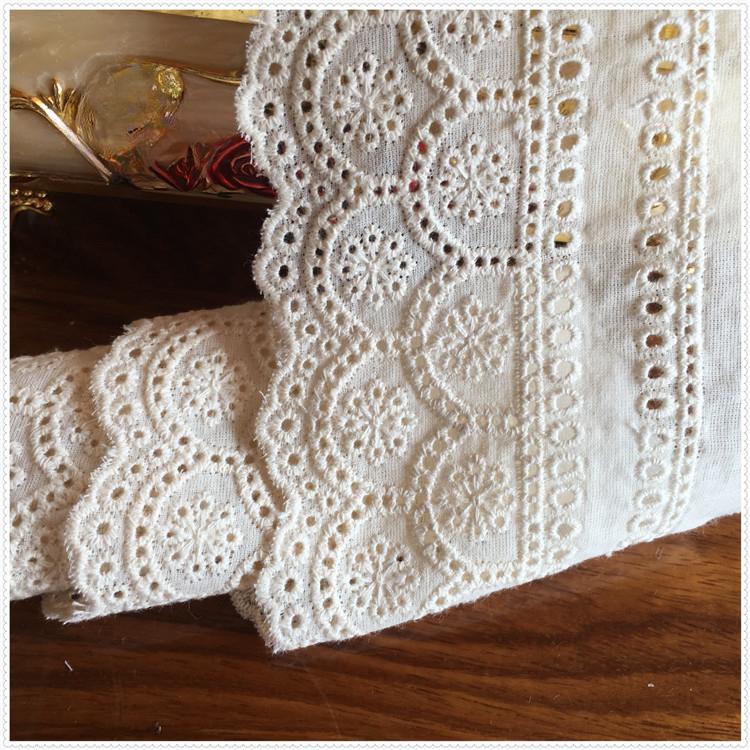 Dantelă de Bumbac Ajurat Brodată Dantelă Brodată Accesorii Dantelă Textile Fă Cortine Țesătură de Bumbac Accesorii Îmbrăcăminte Meșteșuguri Confecționare Panglici