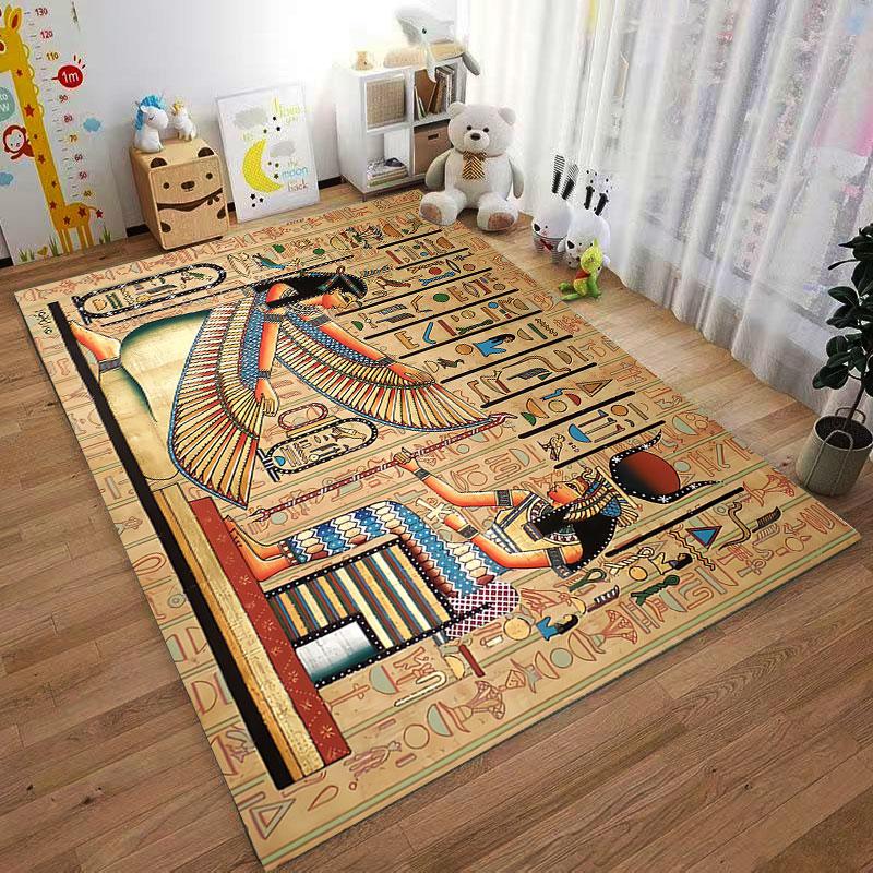 Egyptian Art Deco Carpet suitable as a non-slip mat for the living room or bedroom sofa