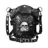 Punk Motorcycle Bag For Women With Pu Material And Chain Strap For Daily Use