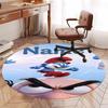 Custom Name The Smurfs Printed Round Rug Carpet Chair Rug Area Rug Entryway Doormats,for Office Chair Living Room Bedroom Kitchen Room.