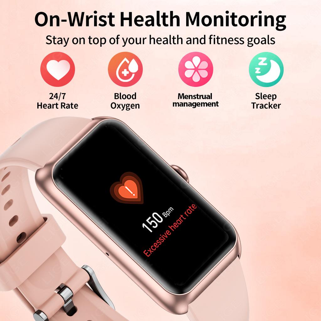 Women Smart Band Men Watch 1.47 Inch Full Touch Heart Rate Sport Fitness Smartwatch New Call Reminder Ladies Bracelet
