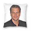 Matt Damon Acteur Kussensloop Polyester Linnen Fluweel Creatieve Rits Decoratieve Sierkussenhoes Huis Kussenhoes