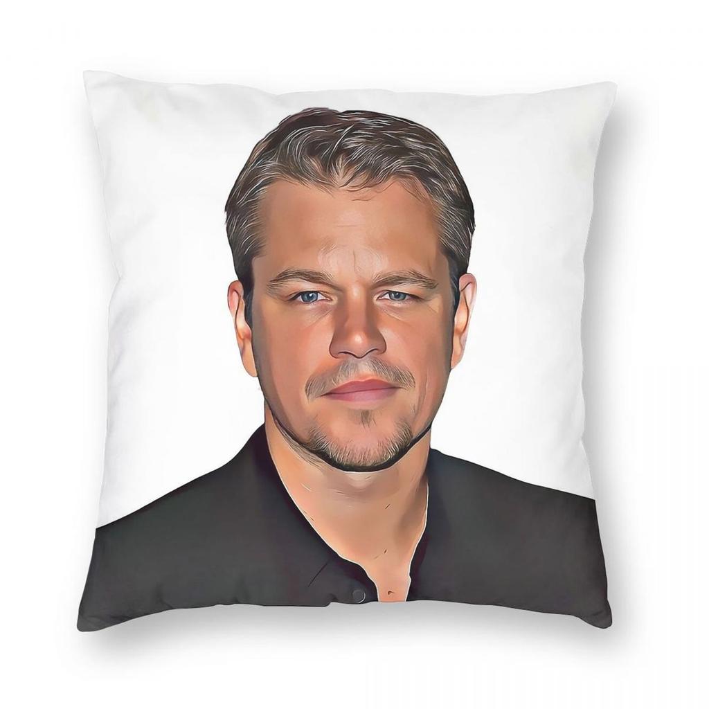 Matt Damon Acteur Kussensloop Polyester Linnen Fluweel Creatieve Rits Decoratieve Sierkussenhoes Huis Kussenhoes