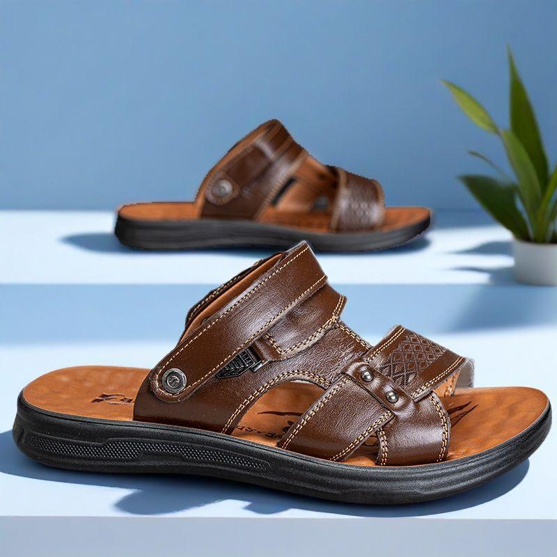 

Летние новые мужские сандалии для отдыха на открытом воздухе повседневные универсальные пляжные туфли на платформе нескользящие удобные дышащие двойного назначения крутые тапочки 44