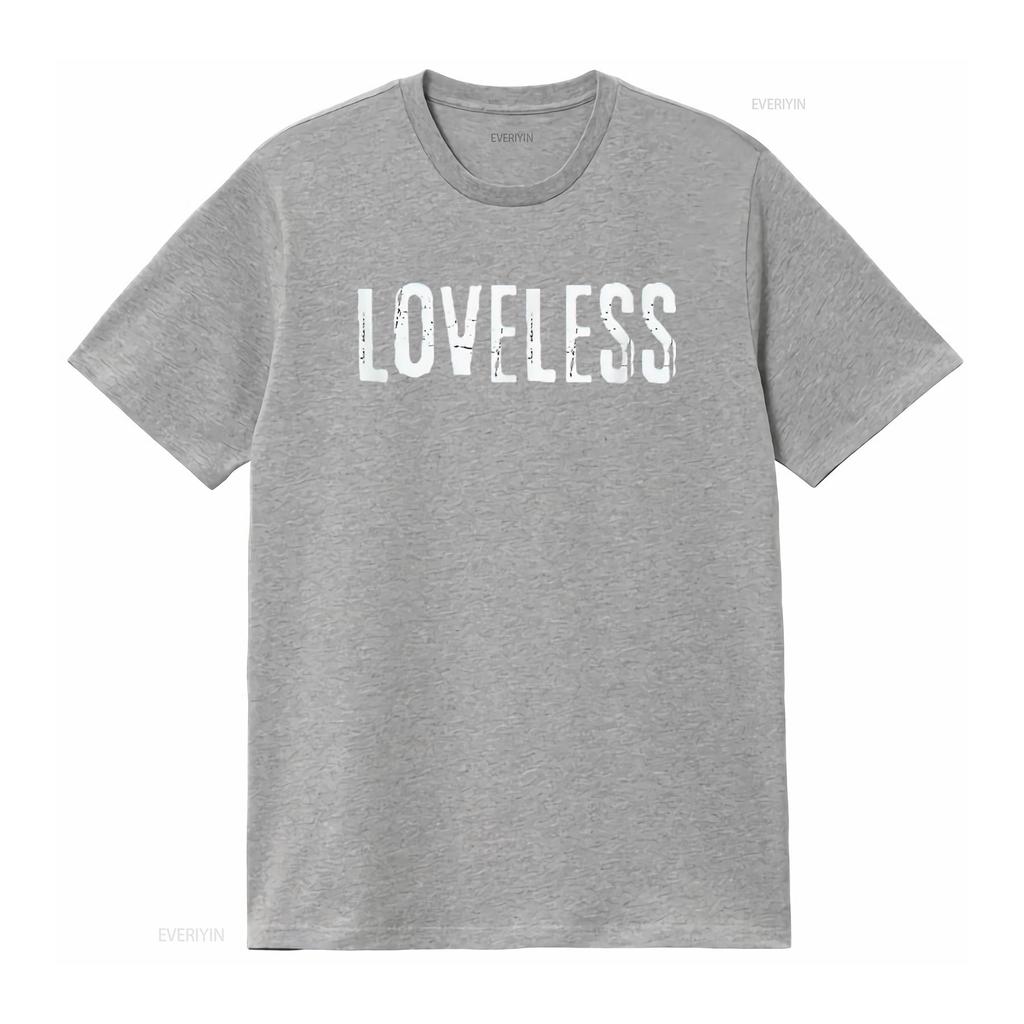 Mens Loveless Soft Goth Grunge Funny Single T Shirt Black X Large vintage Washed Stretched Comfortable Unisex designer clothes