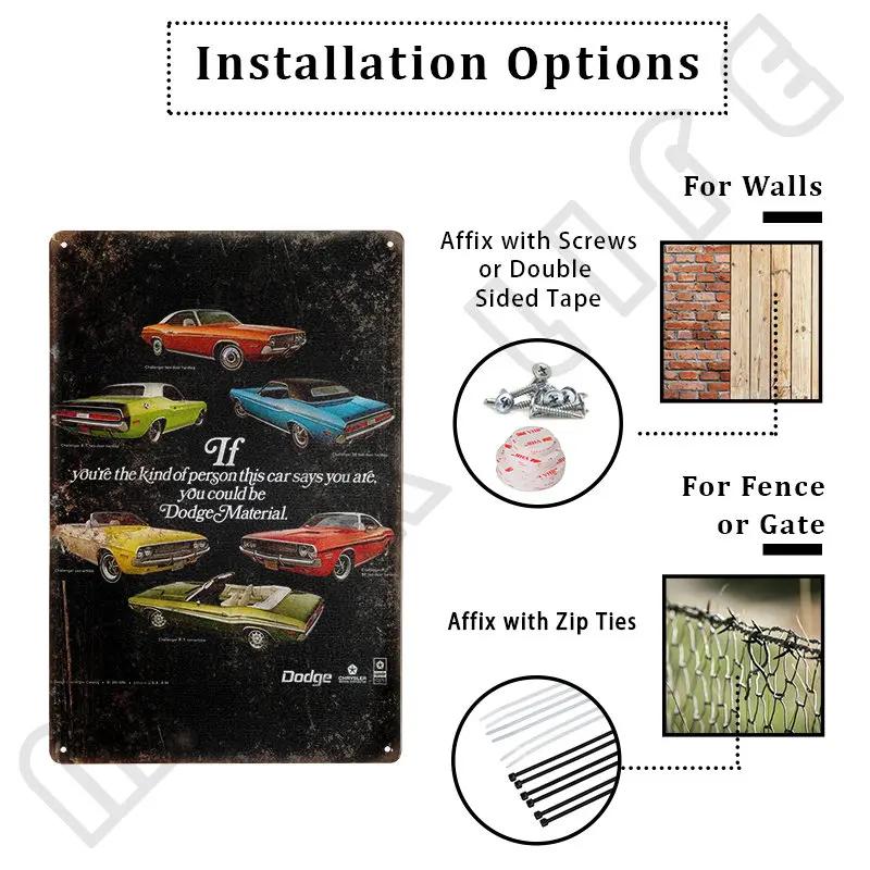 Dodge RAM Nur Parken Metall Blechschilder, Retro Poster für Zuhause Schlafzimmer Garage Bar Club Vintage Wandkunst Dekor