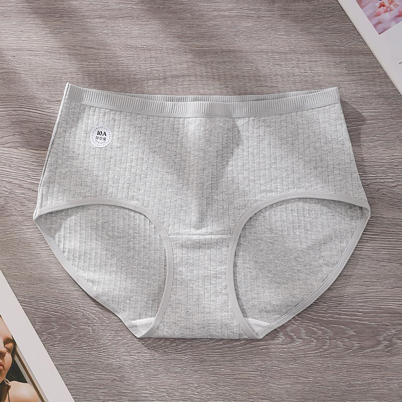 Женские хлопковые удлиненные трусы большого размера для весны и осени, 10A, антибактериальные, свободные 4XL серый