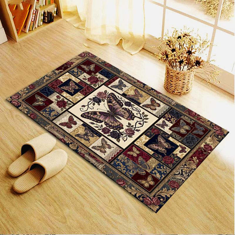 2025 New Butterfly Decoration Carpet Rug for Living Room Bedroom Home Sofa Decoration,Kids play Non-slip Floor Mat32