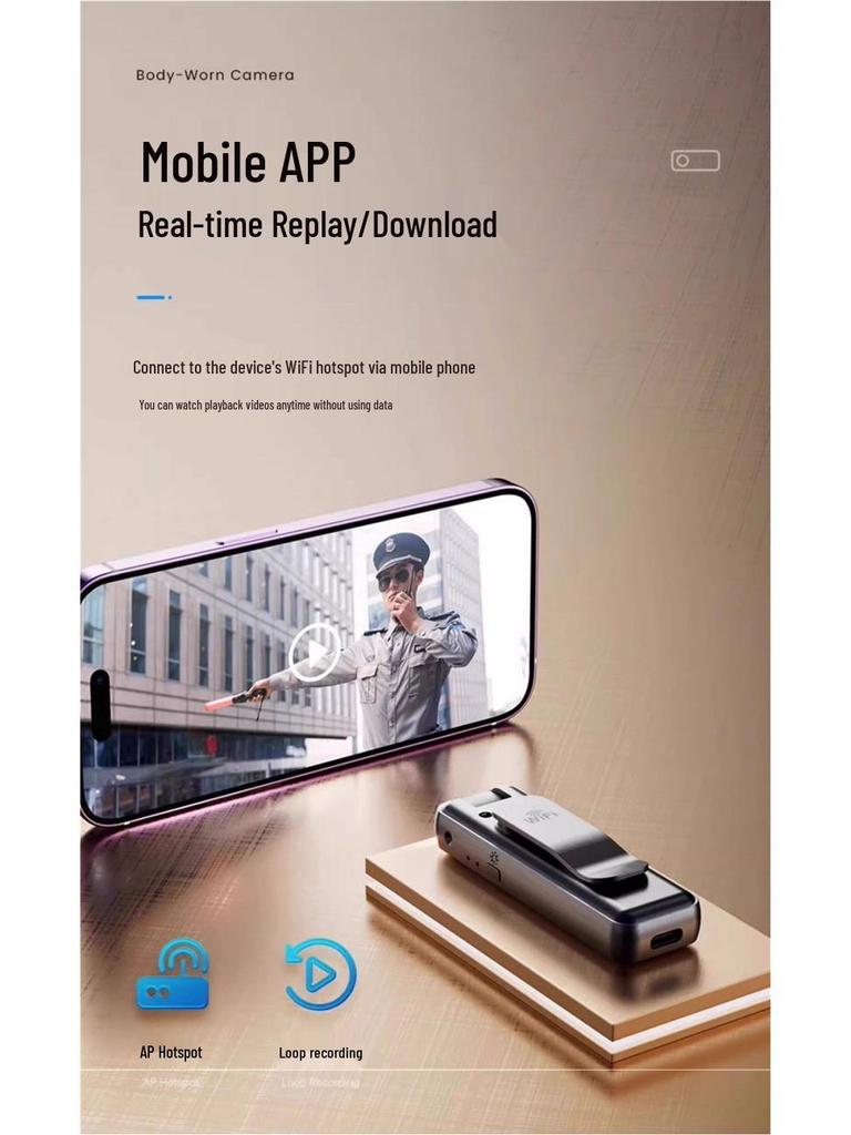 All-in-One Body Camera: Law Enforcement Recorder with Voice, Camera, and Remote Monitoring.
