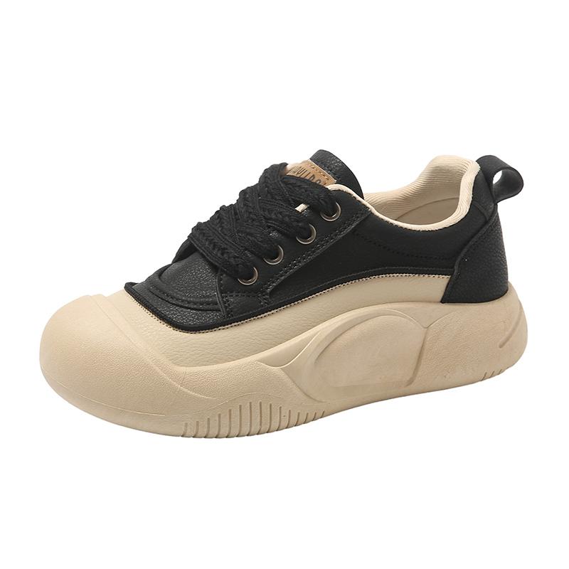 Women's Shoes 2025 Autumn New Korean Versatile Students Thick Sole Non Slip Board Shoes Female Casual Low Tops Retro Sneakers