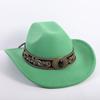 Popular European and American Fashion OL Style One-word Cowboy Hat Men's and Women's High-end Top Hat Jazz Hat Felt Hat