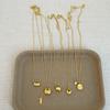 New Chinese Ancient Gold Chubby Fu Ingot Pendant Necklace Women'S Simple Fashion Temperament Versatile Neck Chain Sweater Chain