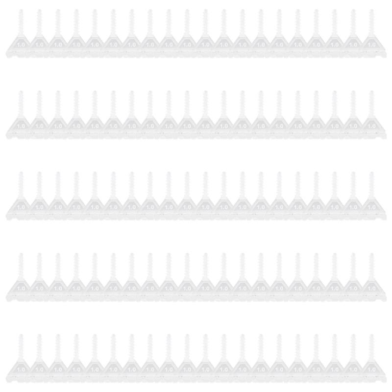 100Pcs Professional Ceramic Tile Leveling System Clips Spiraling Spacers Wadge for Tile Laying Wall Floor Construction Tool