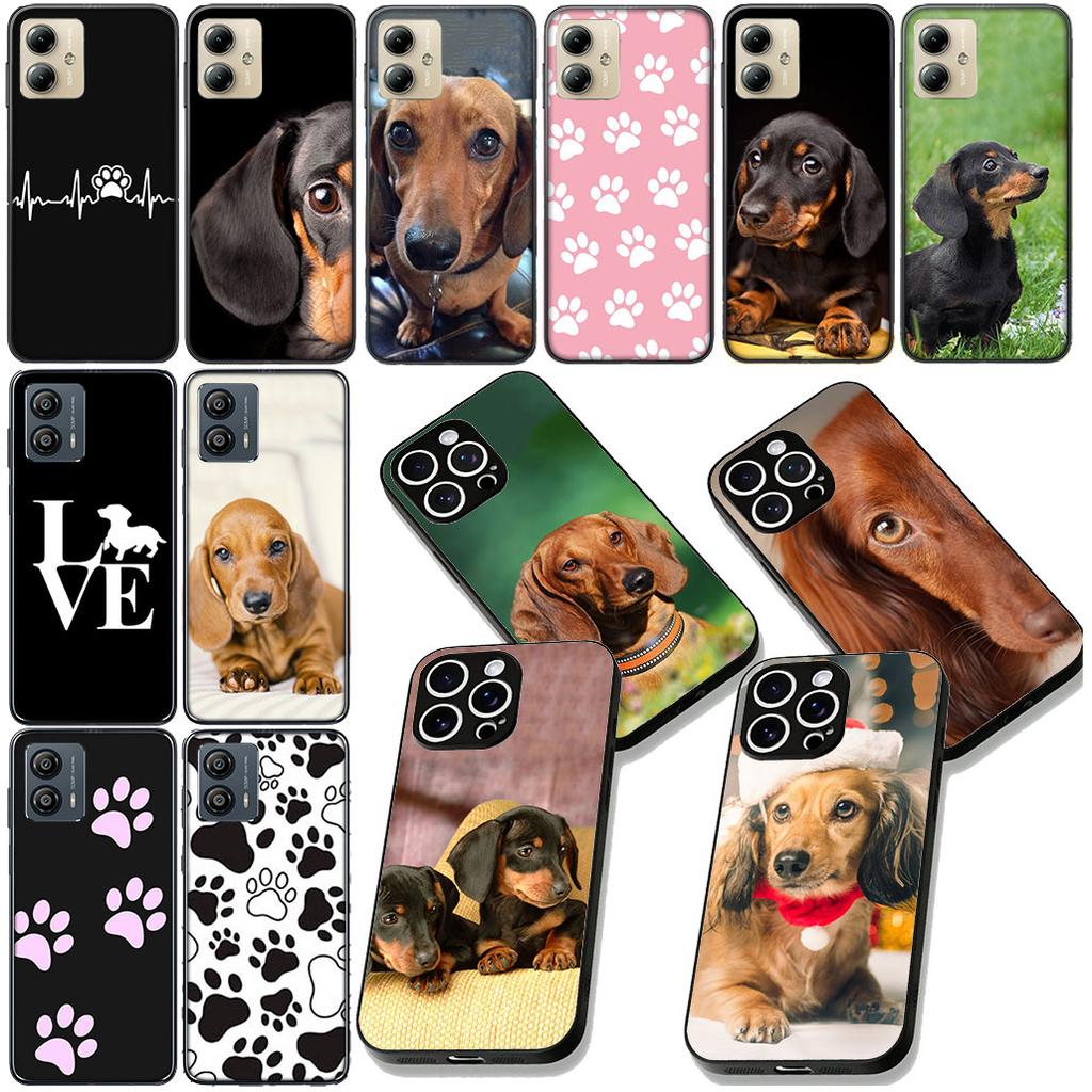 Paw Dachshund Dog Phone Case for Samsung Galaxy S22 S21 S20 FE Ultra Plus A35 A36 A37 A33 A34 A04 A71 Protective Cover