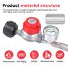 Propane Regulator Stainless Steel Brass Propane Regulator Adjustable Heat Resistant Gas Grill Regulator Hose for Camping Stove