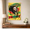 Bob Marley Customize Text Tapestry Boho Wall Hanging Vibrant Fade-Resistant Print Perfect for Dorm Room Multi-purpose for All Occasions