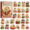 Calendario dell'Avvento per Amanti dei Cani Conto alla Rovescia 11 Giorni Ciondolo Cane Pomerania in Acrilico per Albero di Natale Parete Portachiavi Regali di Natale