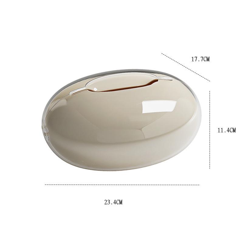 Cremeweißer Luxus-Desktop-Taschentuchboxhalter für Wohnzimmer