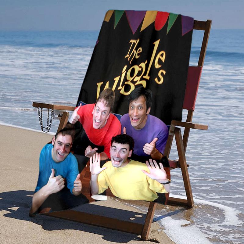 Beweis Strandtuch mit The Wiggles Muster - weich, saugfähig, schnelltrocknend, maschinenwaschbar - perfekt zum Schwimmen, Camping, Baden