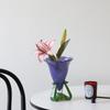 Luxury Glass Vase for Flowers Elegant Home Decor Desktop Floral Arrangement Living Room Decor