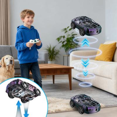 2-i-1 Fjärrkontrollerad Drönarbil Leksak Mini RC Flygande Bil med LED-lampor Lätt att Flyga Barn Fjärrkontrollerad Quadcopter Leksak