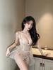 Sex underwear sexy slightly transparent uniform sex pajamas pure desire mesh suspender small chest nightdress