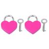 2pcs 30x39mm Mini Padlock With Keys Love Lock Padlock Mini Heart Shaped Padlock  Handbag Decoration