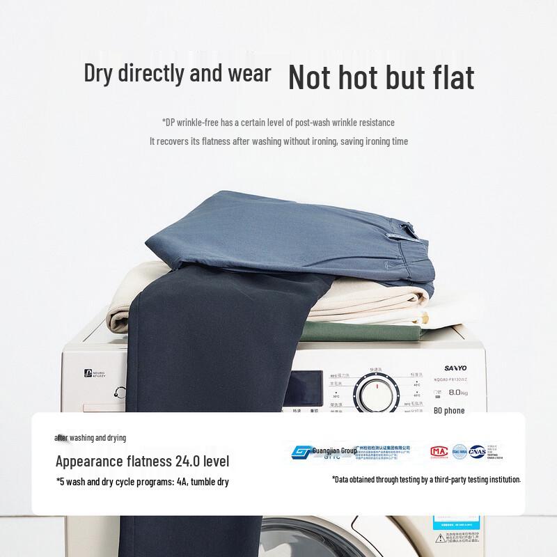 Navigare Men's Relaxed Fit Wrinkle-Resistant Straight Leg Pants