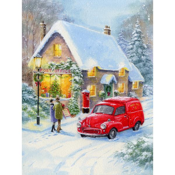 DIY Diamond Painting Christmas Full Square Diamond Embroidery Winter Landscape Car Mosaic Rhinestones Hobby Art