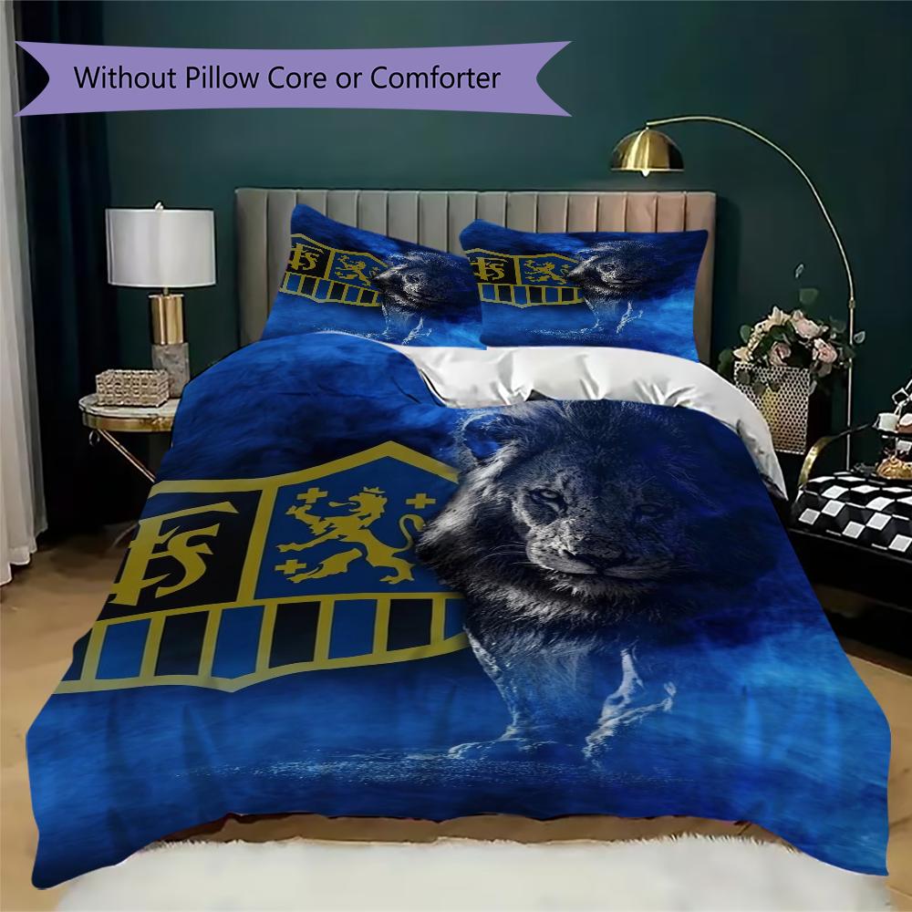 1 FC Saarbrücken Pattern Bedding Uilt Set Uilt Cover Pillowcase Home Decoration Birthday Gift (1 * Duvet Cover + 2 * Pillowcase Without Core)