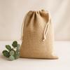 6x Jute Hessian Drawstring Bag 240 X 300 Mm