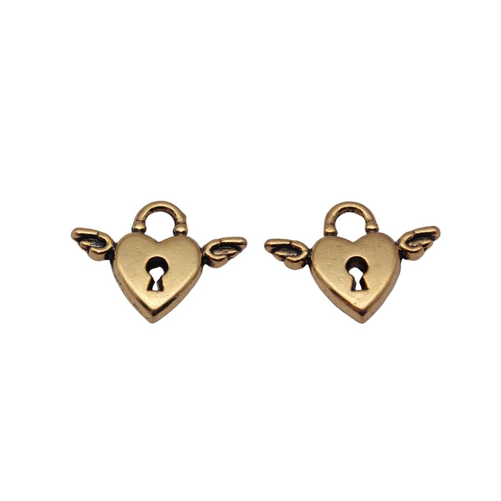 Key Charms Multi Color Alloy Locks Pendants For Romantic Themed Jewelry