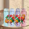 1PC Colorful American Football Graphic 750ml Color Plastic Water Bottle Leakproof Flip Straw Lid For Sports Office Home Use