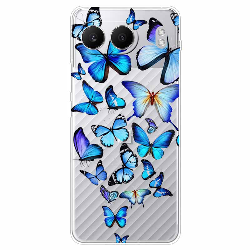 For One plus Nord 4 Case 6.74'' Flowers Transparent TPU Silicone Funda Capa for Oneplus Nord 4 Nord4 5G Soft Covers Coques bags