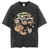 Cute Treats Clown Washed T Shirt Men Women Graphic Y2K Cotton Tshirt Unisex Harajuku  Streetwear T-shirt